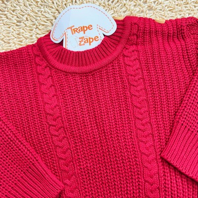 Blusa de Linha Ponto Alto Fechado - Vermelho